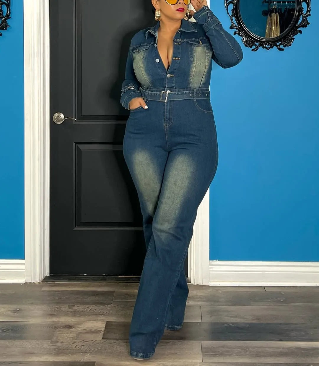 Women's Slim Fit Sleeveless Denim Jumpsuit - High Waist Retro Street Fashion Style with Pocket Details - 2025 Summer Casual Over