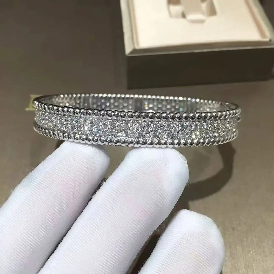 925 sterling silver Cubic Zirconia Bangle Tennis Bracelets | Classic Love Cuff Bangle Bracelets