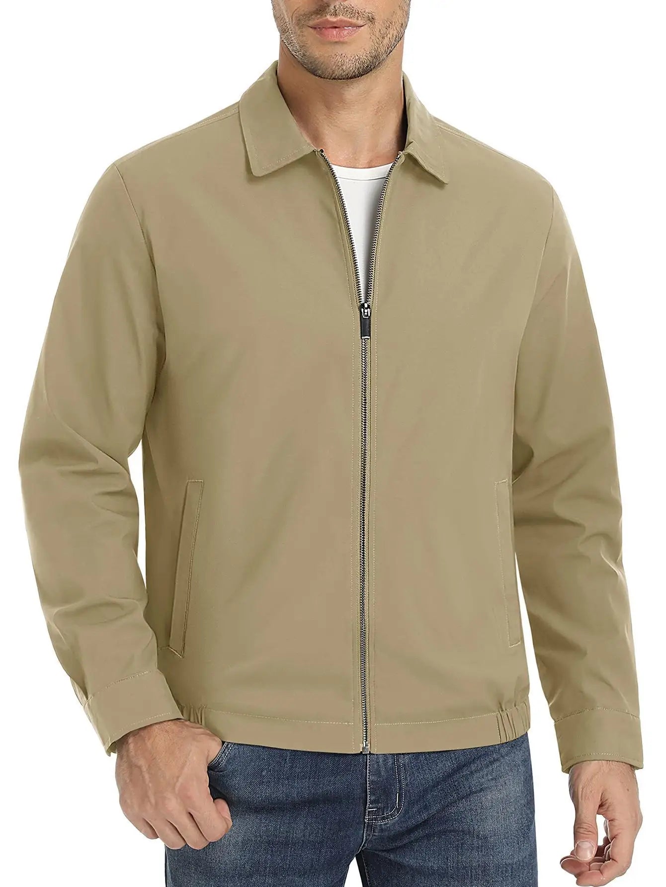 Men's Lightweight Jacket - Windproof and Waterproof Design for Outdoor Activities and Everyday Casual Wear