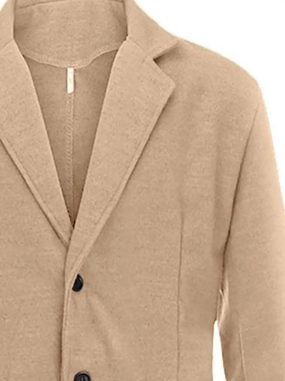Men's British Style Long Wool Coat Classic Autumn Winter Trench Coat