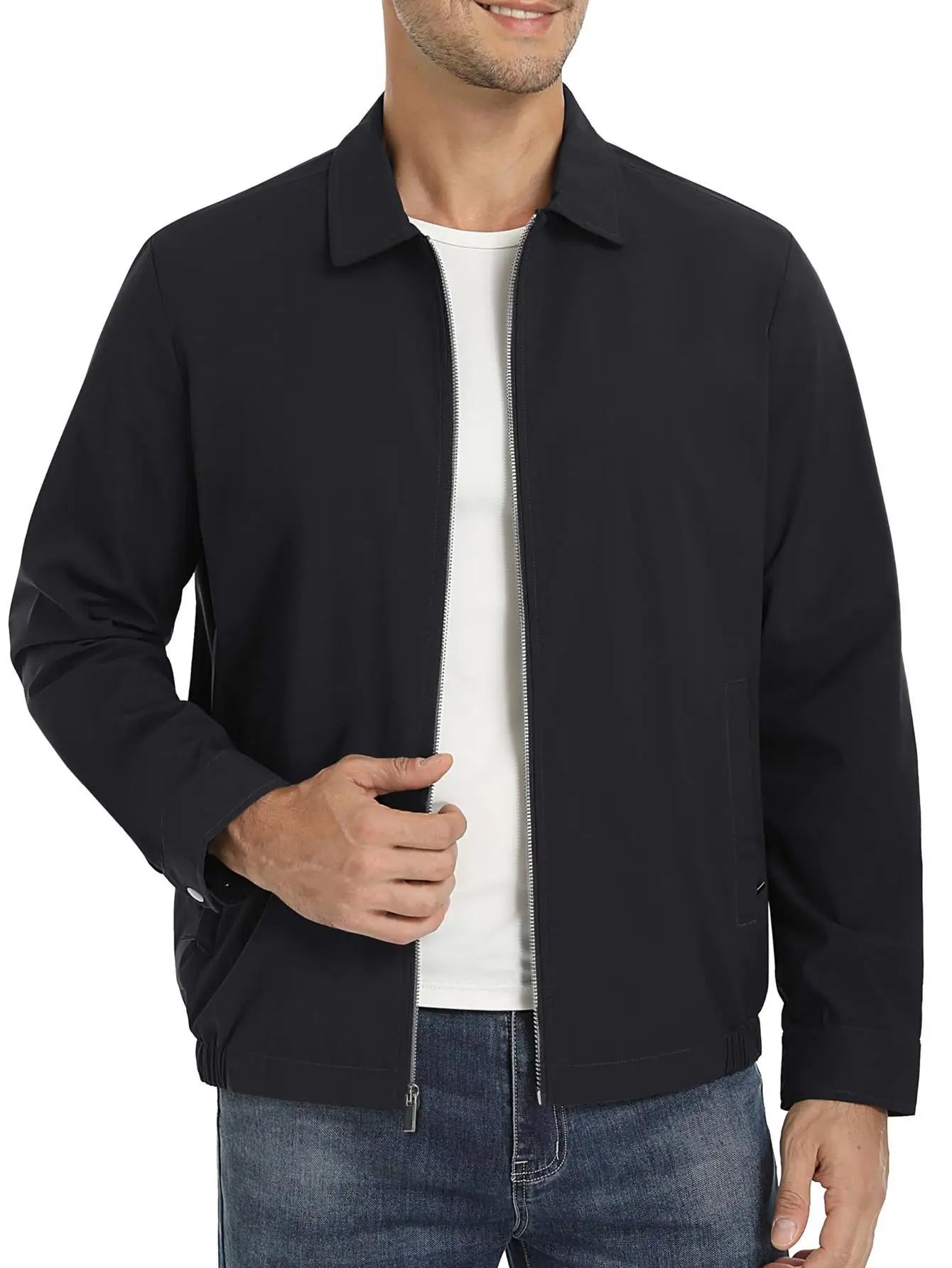 Men's Lightweight Jacket - Windproof and Waterproof Design for Outdoor Activities and Everyday Casual Wear