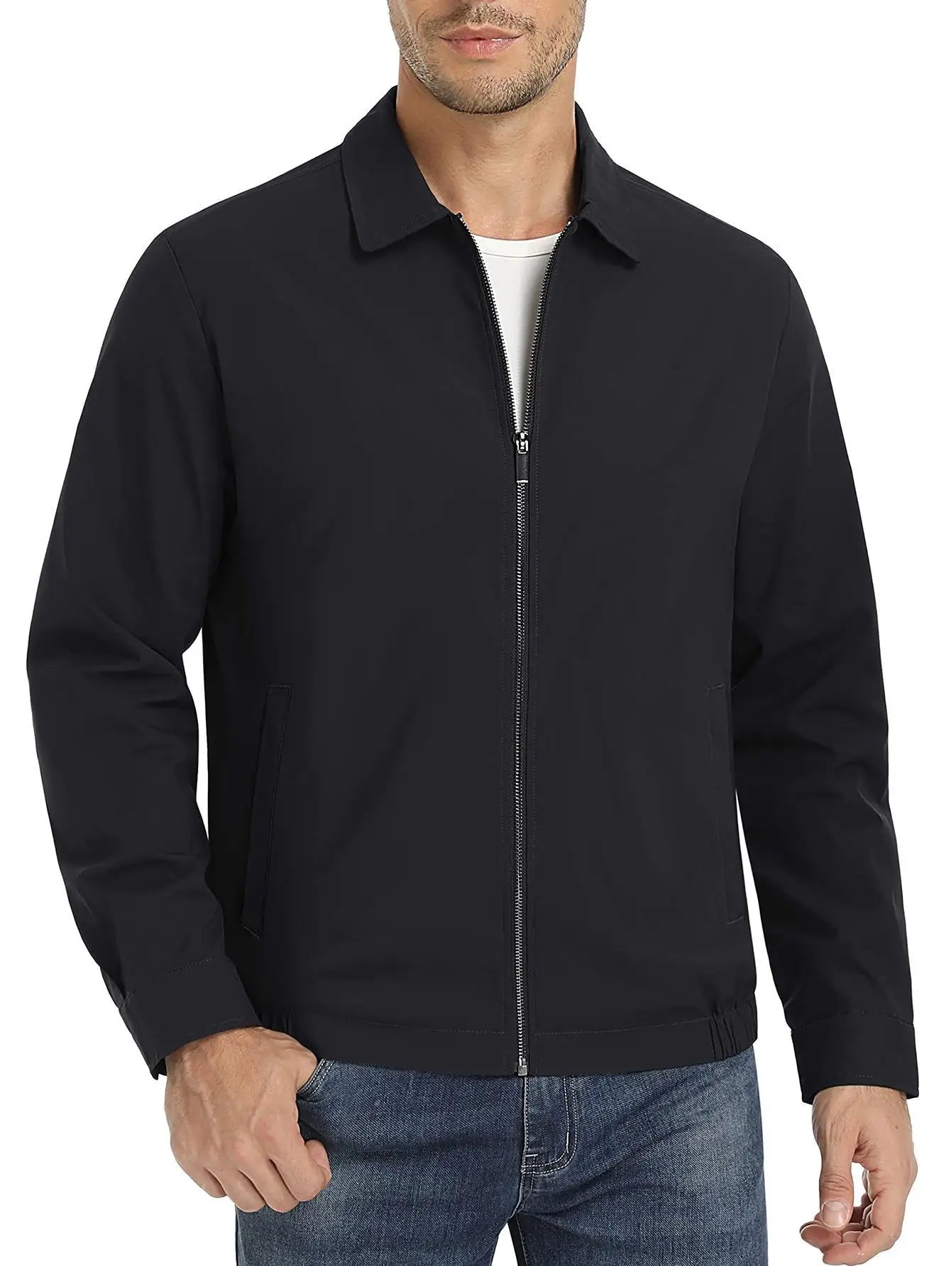 Men's Lightweight Jacket - Windproof and Waterproof Design for Outdoor Activities and Everyday Casual Wear