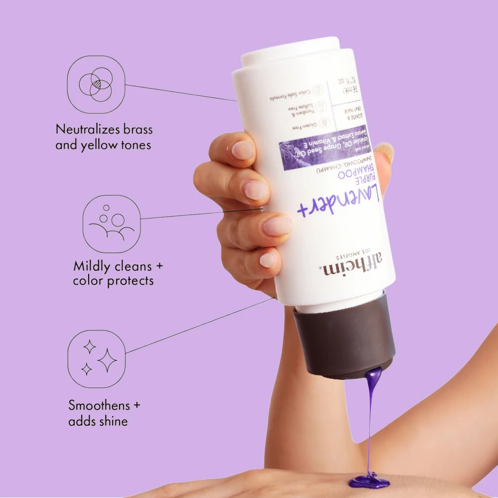 Lavender+ Purple Shampoo, Conditioner, Hair Mask & Leave-In Spray Set