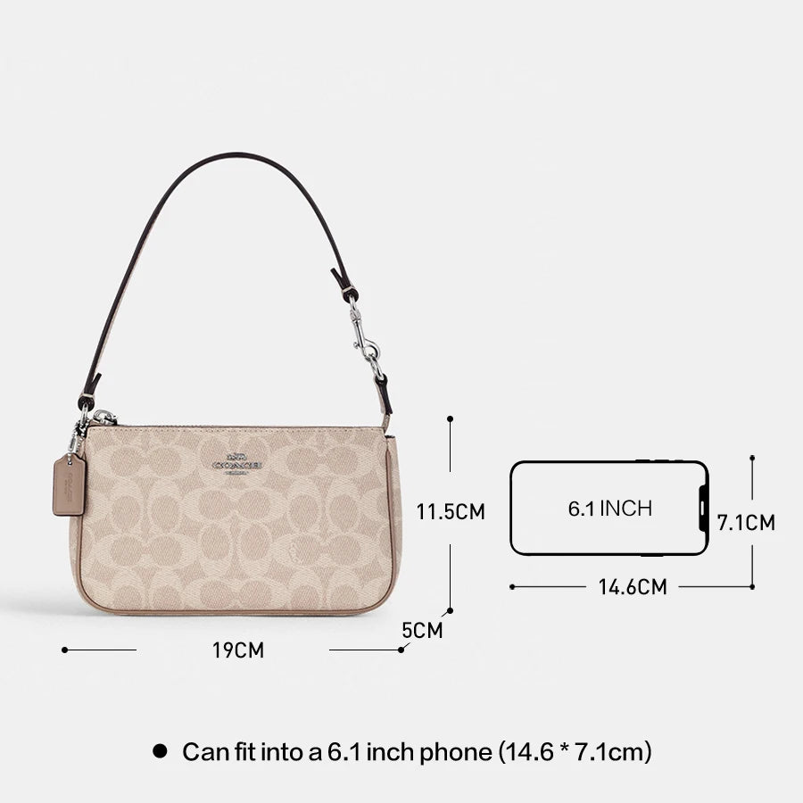 Coach Nolita 19 Shoulder Bag For Women Small Bag In Blocked Signature Canvas Women Clutch Bag Ladies Purses,CW426