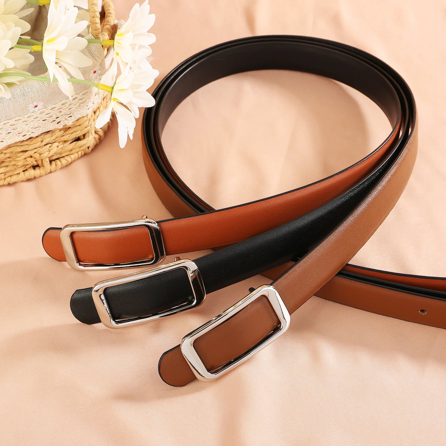 2025 New Luxury Double Sided Belt for Women 23mm Width Designer Fashion Belt Versatile Elegant and Stylish Accessory
