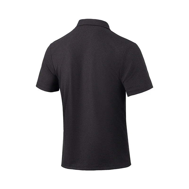 Men s Casual Short Sleeve Button Down Shirt with Turn-down Collar Solid Color Summer Top for Daily Wear and Outings