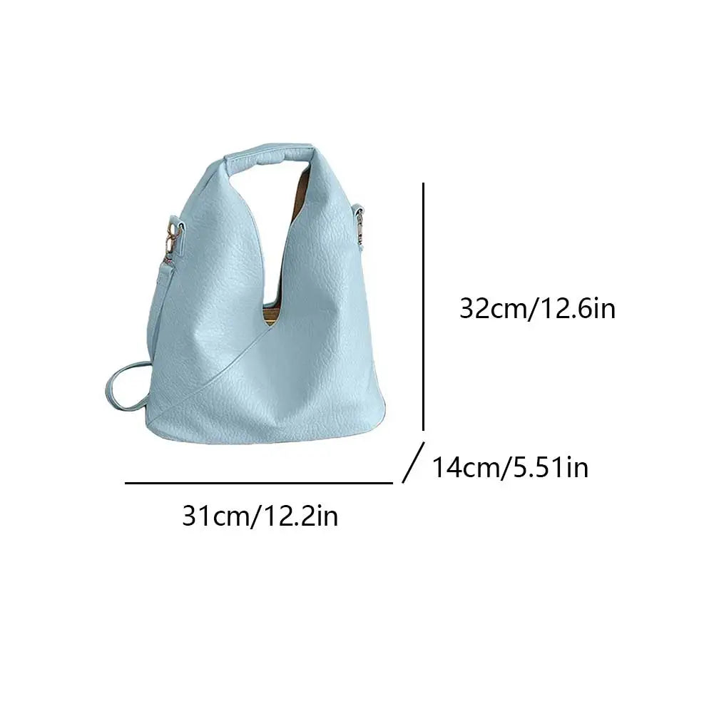 Tote Purse for Women PU Leather Solid Shoulder Bag Large Capacity Crossbody Bags 2024 Trend Ladies Handbag Versatile Satchel Bag