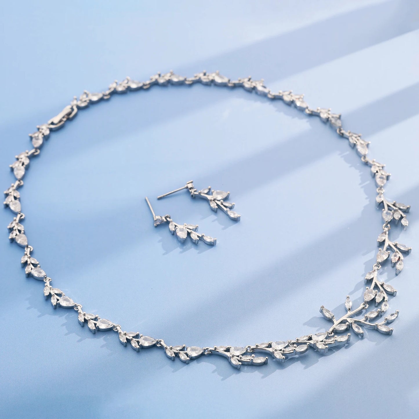 925 Silver, Crystal Pearl Flower Set, perfect for birthday gift, anniversary gift or milestone gift for all occasions, comes wit