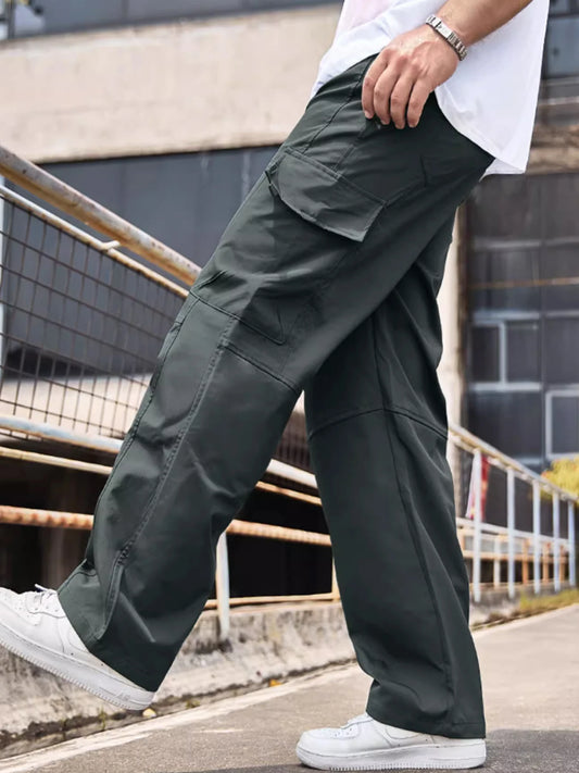High Quality Men's Cotton Cargo Pants Casual Multiple Pocket Tacitcal Pants Spring Autumn Outdoor Camping Hiking Work Pants