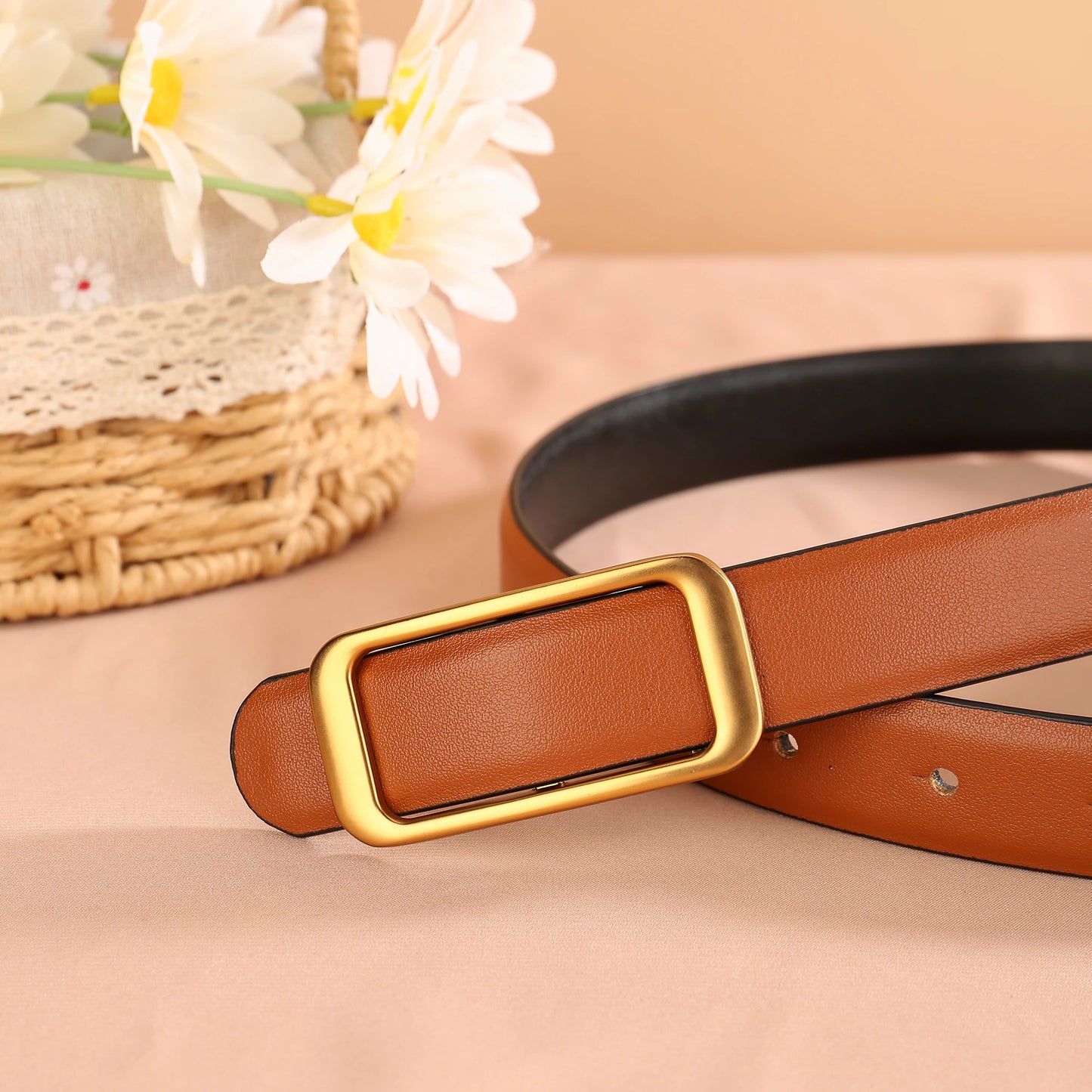 2025 New Luxury Double Sided Belt for Women 23mm Width Designer Fashion Belt Versatile Elegant and Stylish Accessory