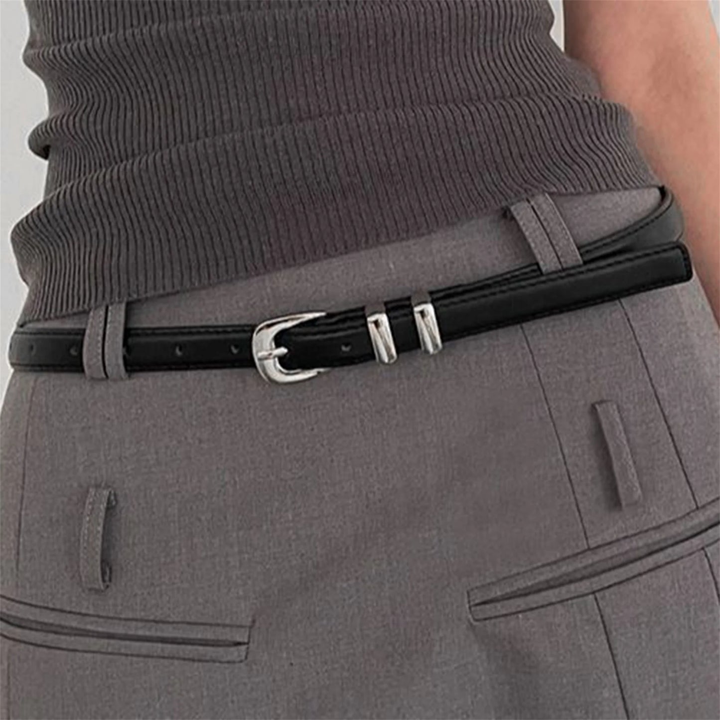 Stylish Women s Genuine Leather Belt with Adjustable Buckle for Formal and Casual Outfits - Chic Accessory for Any Occasion