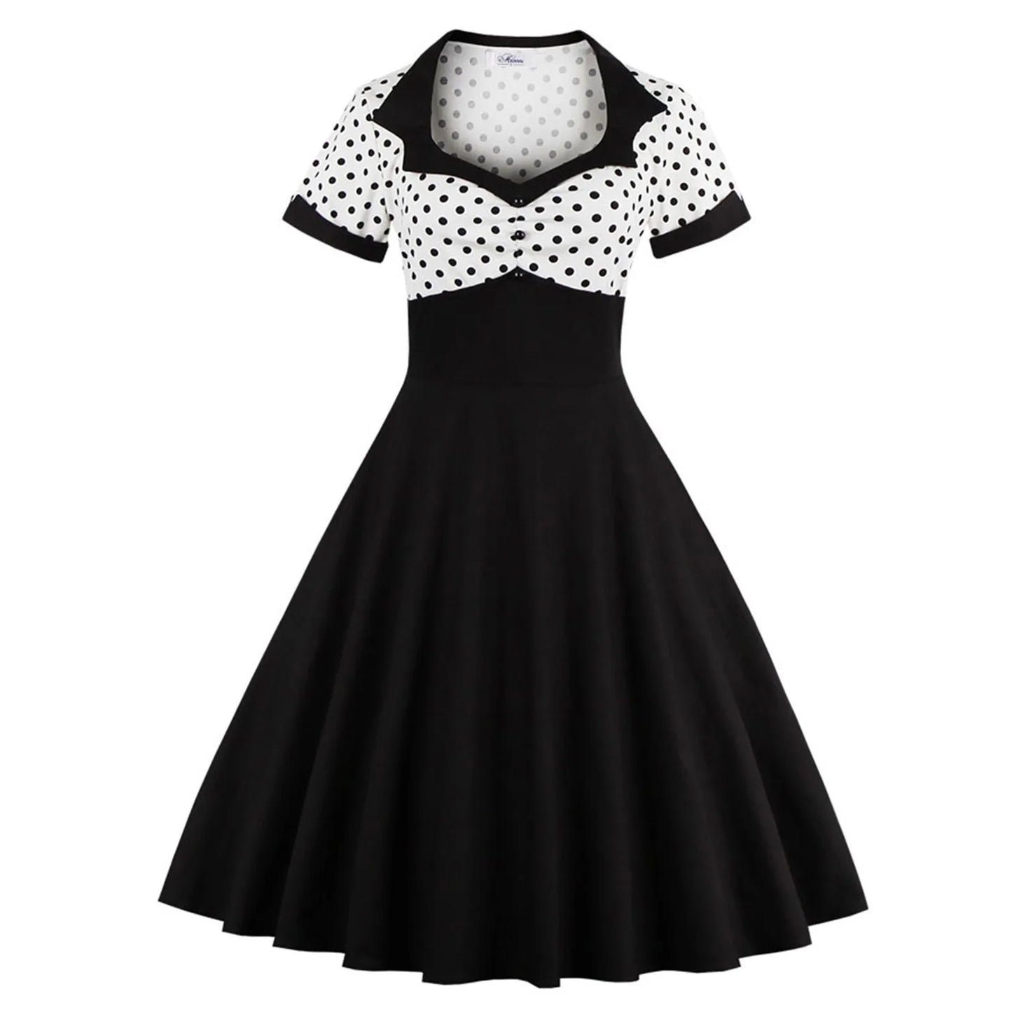Women'S Vintage Polka Dot Lapel Short-Sleeved Belt Dress Vestidos Mujer Veranoa 2025 Robe Femme Dress Women Women Clothing