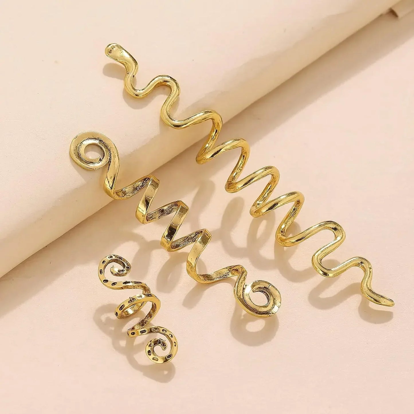 18Pcs Hair Accessories Loc Hair Jewelry for Women Braids, Dreadlock Beads Metal Hair Clips Decoration Gold(Multiple Styles)