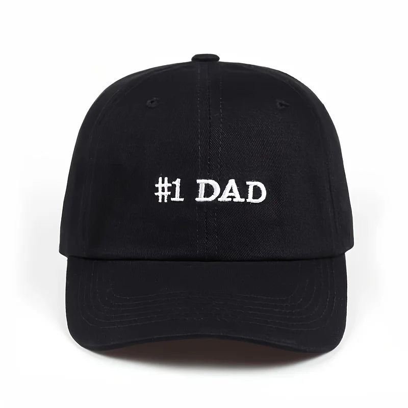 1piece Unisex #1 DAD Embroidery Baseball Caps Spring and Autumn Outdoor Adjustable Casual Hats Sunscreen Hat