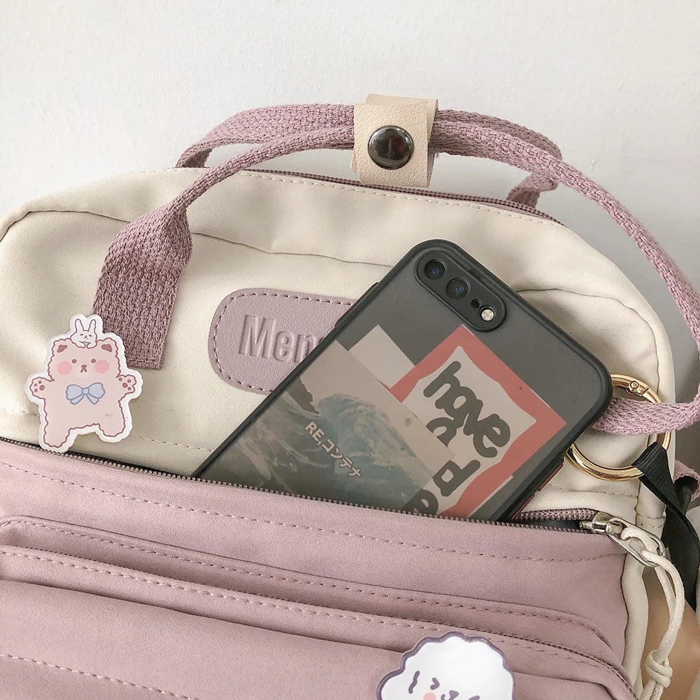 Casual Fashion Laptop Mochil 10.23x9.44x3.54in Kawaii School Backpack Japanese Style Backpack for Travel Shopping Student School