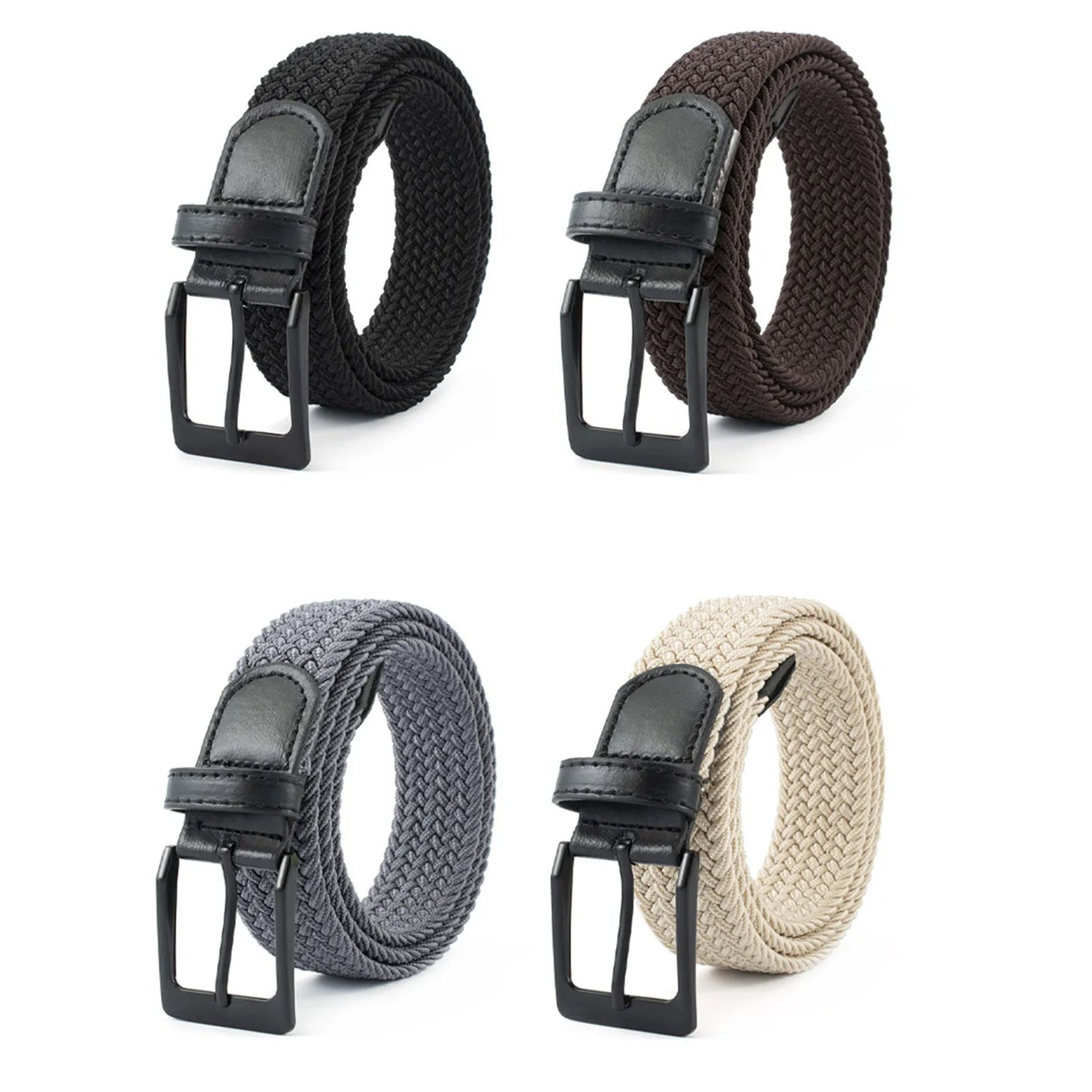 Maikun Canvas Belts For Men Fashion Metal Pin Buckle Military Tactical Strap Male Elastic Belt For Pants Jeans Casual Belt 