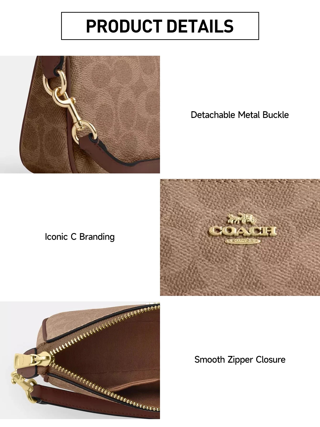 Nolita 19 Women Shoulder Bag In Signature Canvas Ladies Underarm Clutch Bag Ladies Cute Purses And Bags Small Square Bag CW426