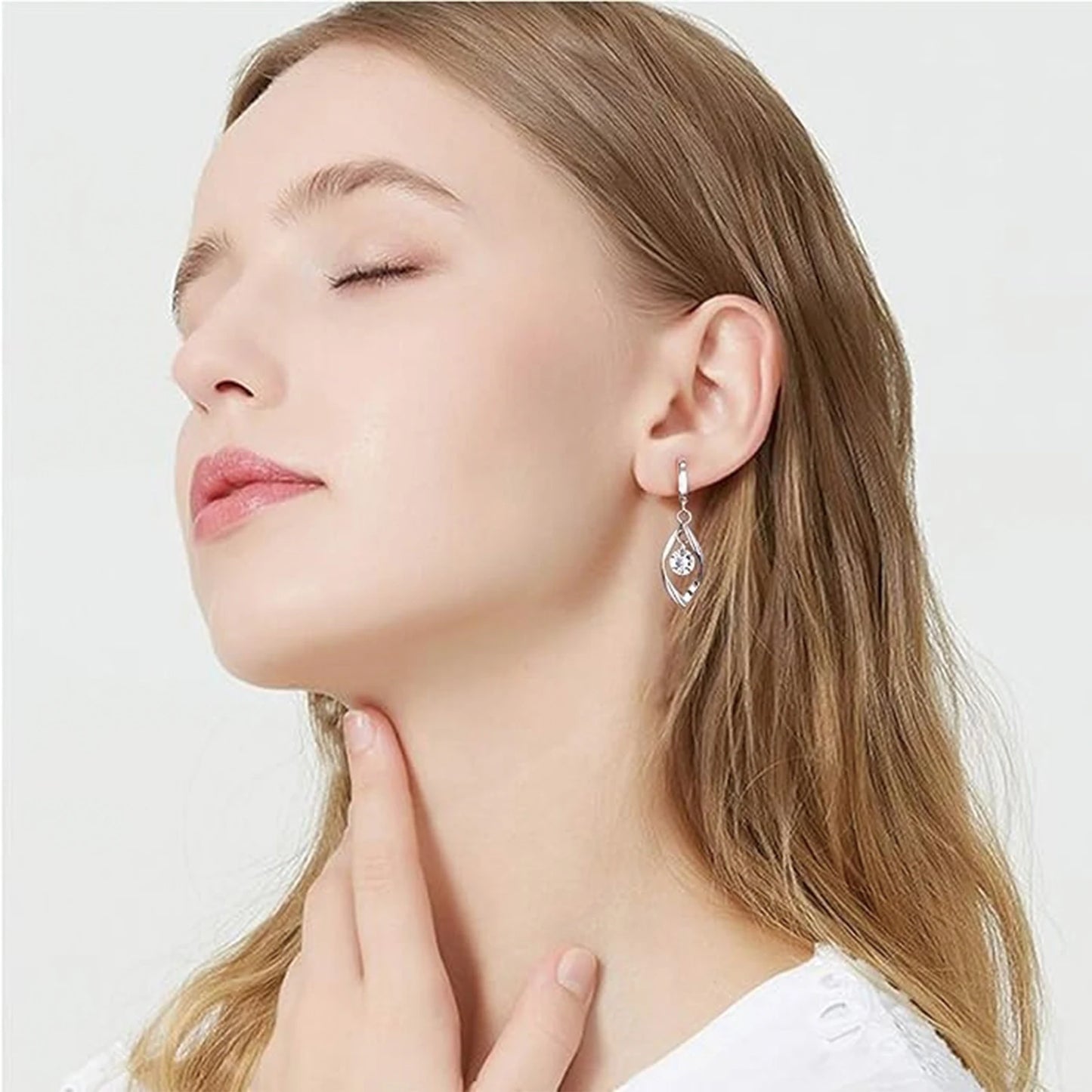 925 Silver, Diamond Moissanite Earrings, Women's Earrings with 0.5ct Moissanite, Silver Earrings, For Women, For Girls, For Date