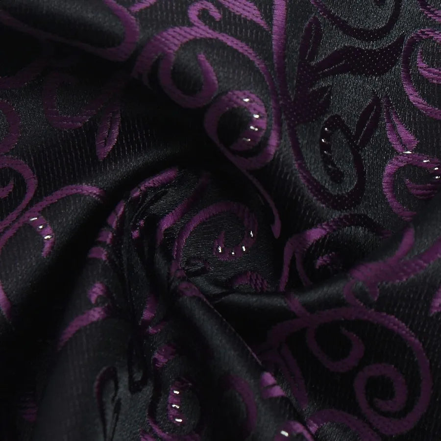 Paisley Floral Mens Tie Formal Necktie Pocket Squares Ties Clips Cufflinks Classic for Men Set