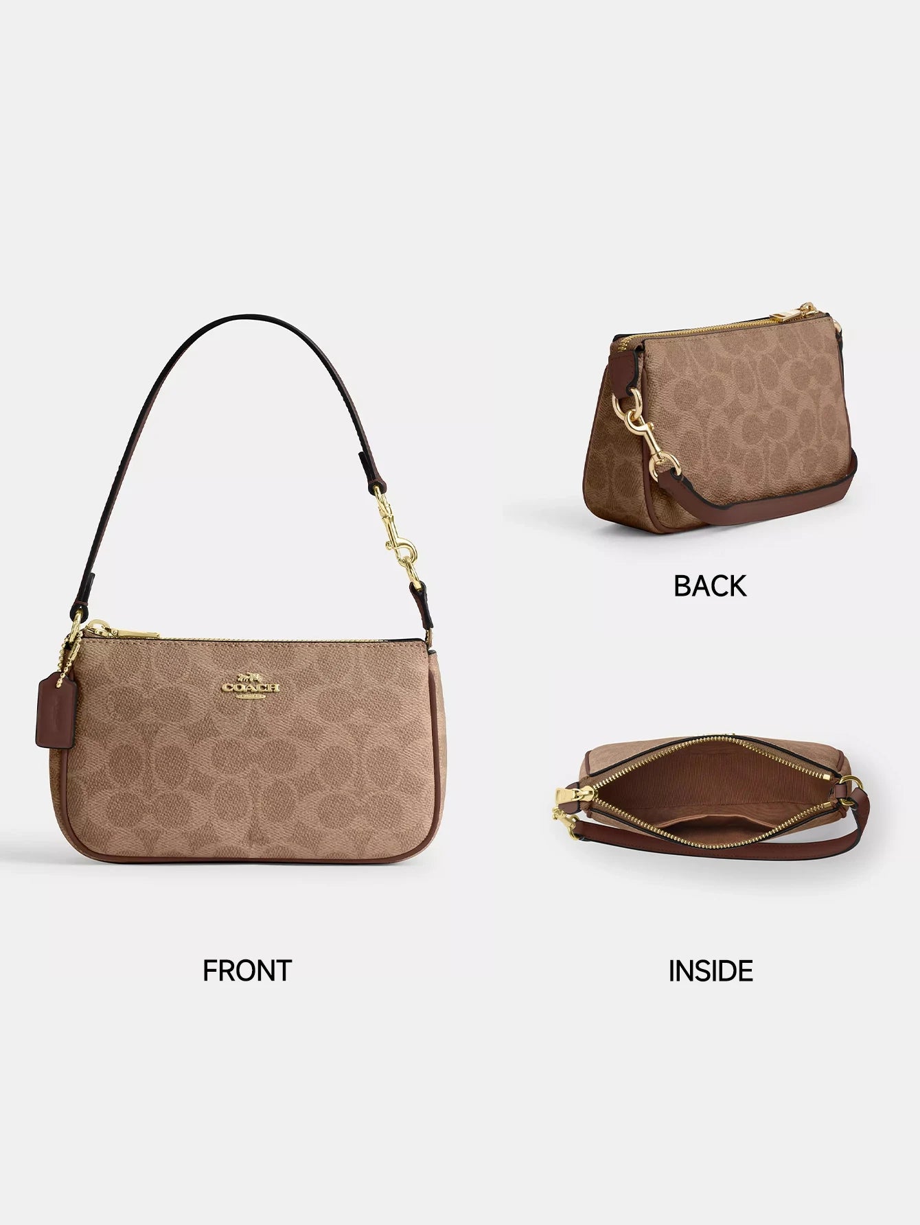 Nolita 19 Women Shoulder Bag In Signature Canvas Ladies Underarm Clutch Bag Ladies Cute Purses And Bags Small Square Bag CW426