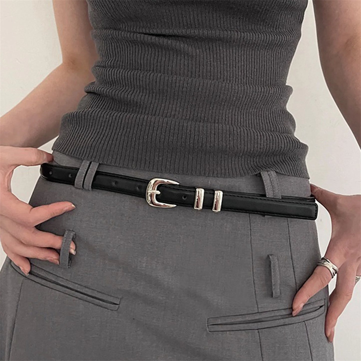 Stylish Women s Genuine Leather Belt with Adjustable Buckle for Formal and Casual Outfits - Chic Accessory for Any Occasion