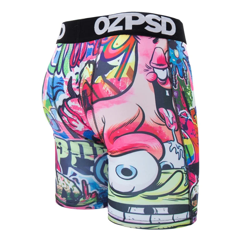 5Pcs Sexy Summer Men Boxer Underwear Breathable Printed Men's Panties Underpants Male Plus Size Man Boxer Briefs Man Boxershorts