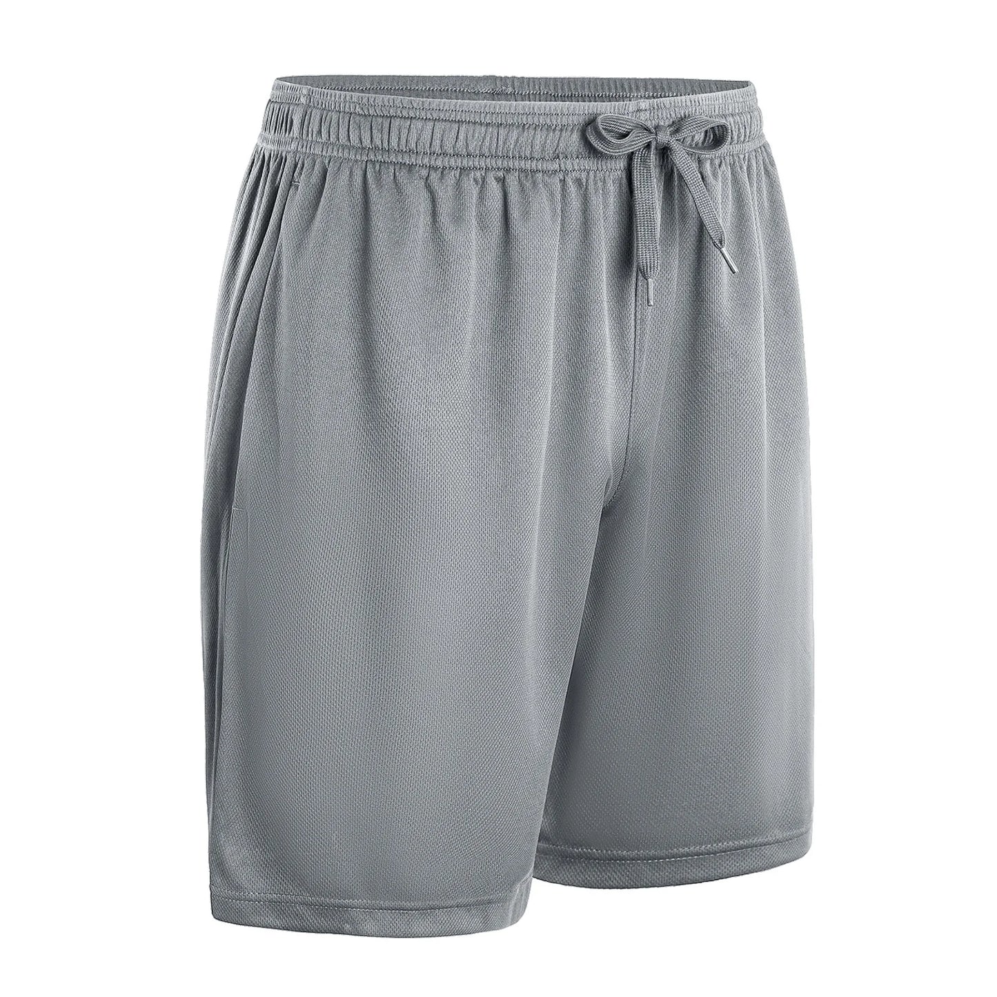 7 pieces of men's sports shorts - polyester elastic band pocket quick drying breathable fitness shorts