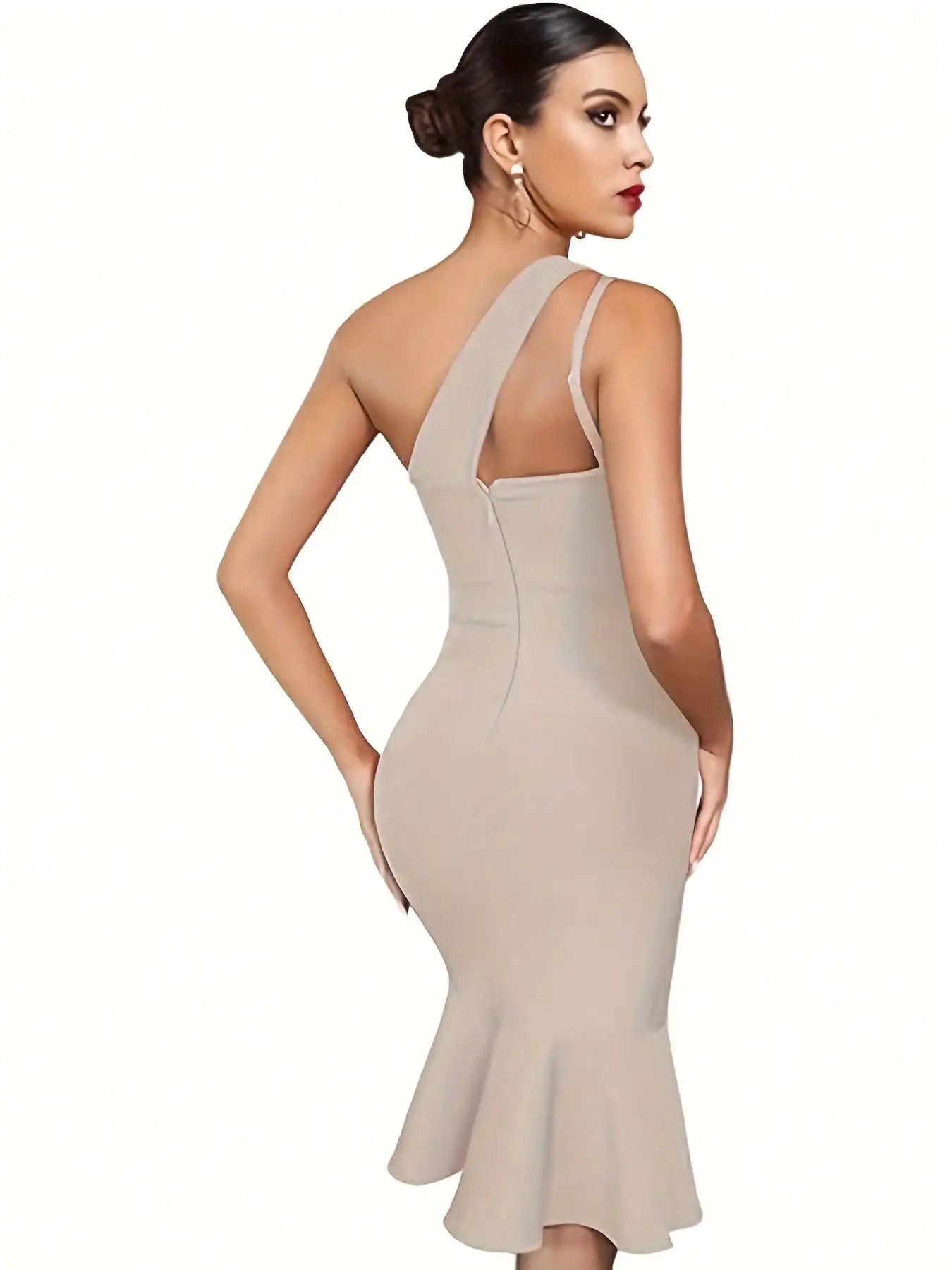 Bandage Dress Black Bodycon Dress Evening Party Elegant Sexy One Shoulder Birthday Club Outfit 2022 Summer New Arrival