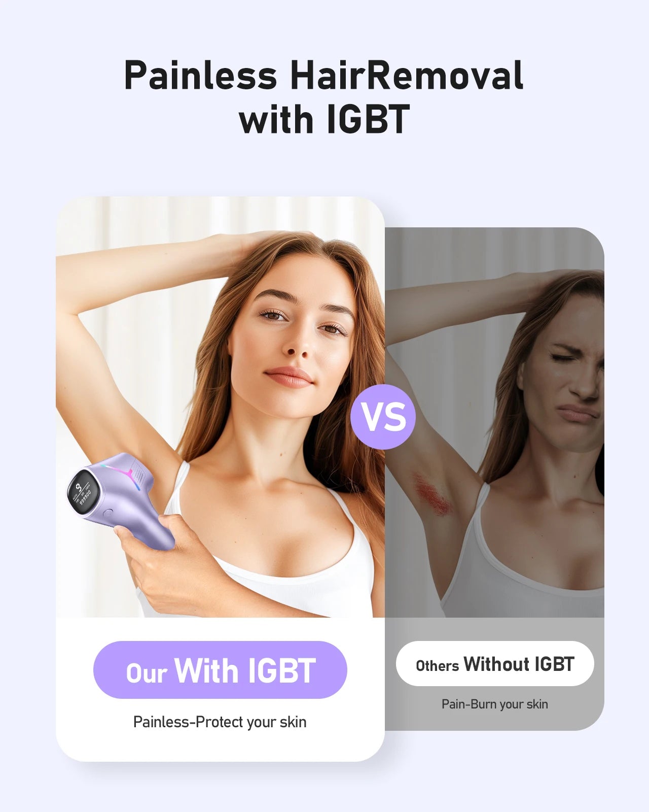 990000 Flashes Laser Hair Removal for Women and Men Body Bikini and Facial Areas Painless Permanent HairRemoval IPL Hair Removal