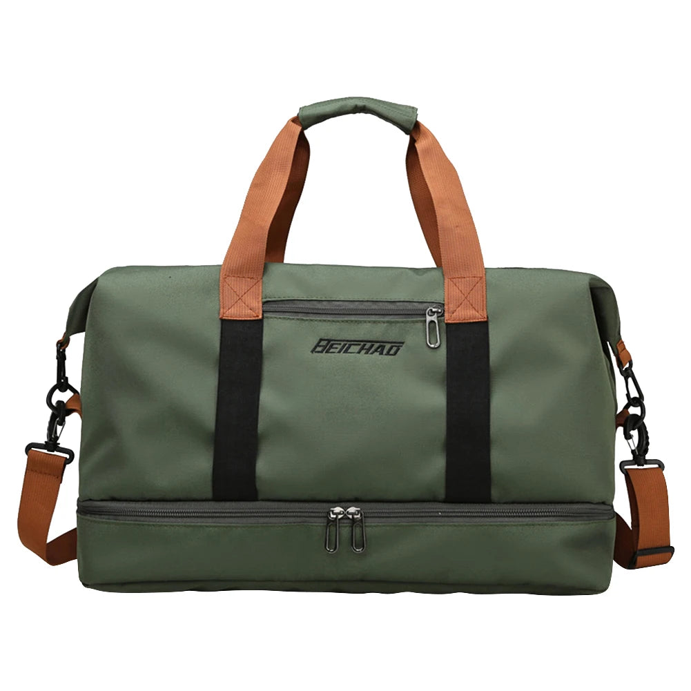 Casual Travel Handbags Large Capacity Shoulder Crossbody Bag Dry And Wet Waterproof for Weekend for Fitness Swimming