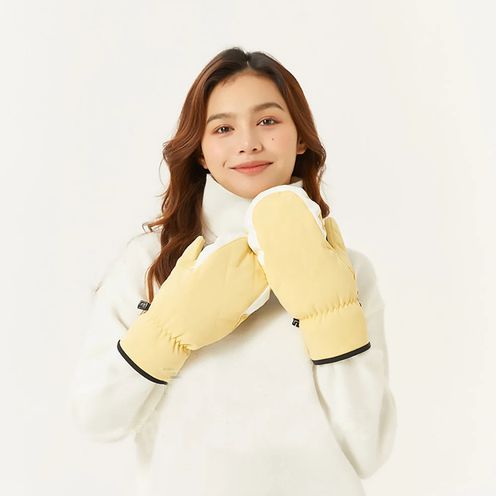 【New】US Stock OhSunny Warm Knitted Beanies Winter Hats Cycling Gloves Ski Mitten Bonnet Cashmere Cap for Women Girls Hat Glove