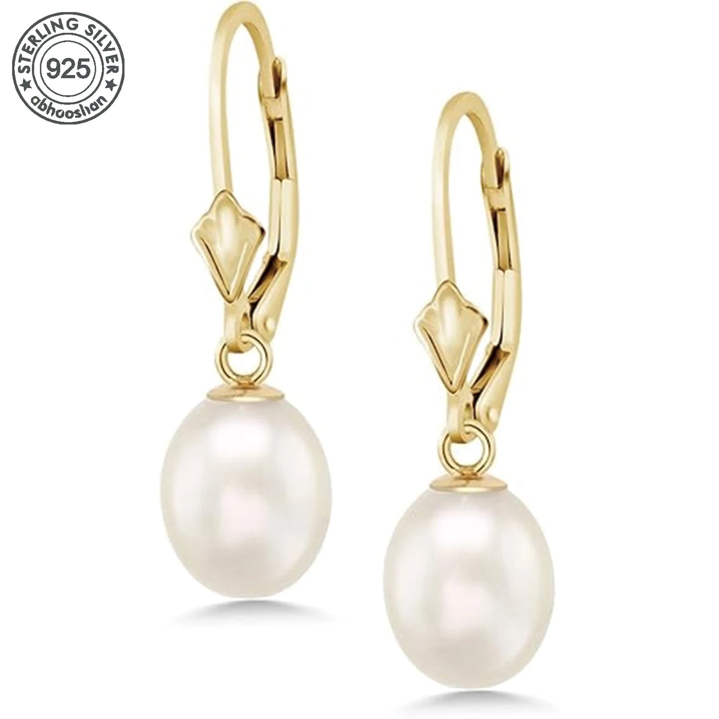 925 Silver, Freshwater Pearl Earrings, Women's Earrings for Girls, Fashion, Luxury, Daily Wear, Dating, Celebration, Gift for Mo