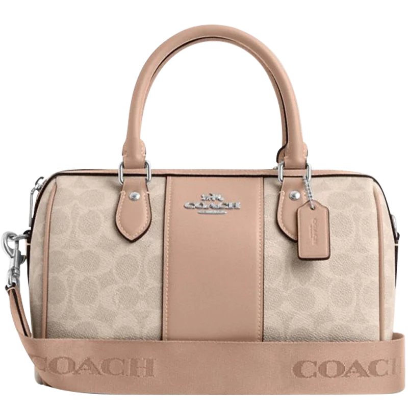 Coach Rowan Satchel Bag In Signature Canvas Crossbody Bag For Women 2-Way Wear,Casual Every Day Women Purses And Bags Gift CW376
