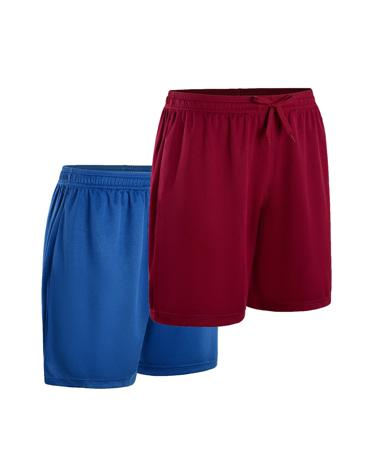 2-piece men's polyester sports shorts, quick drying, suitable for sports and fitness, running shorts