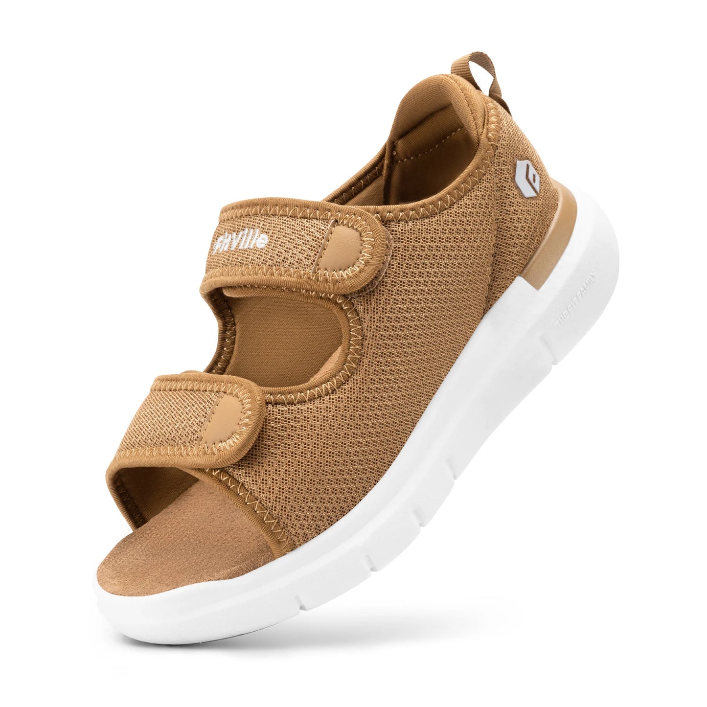 FitVille Women'S Diabetic Wide Sandals With Arch Support Adjustable Straps Breathable Lightweight Casual Women Flat Shoes