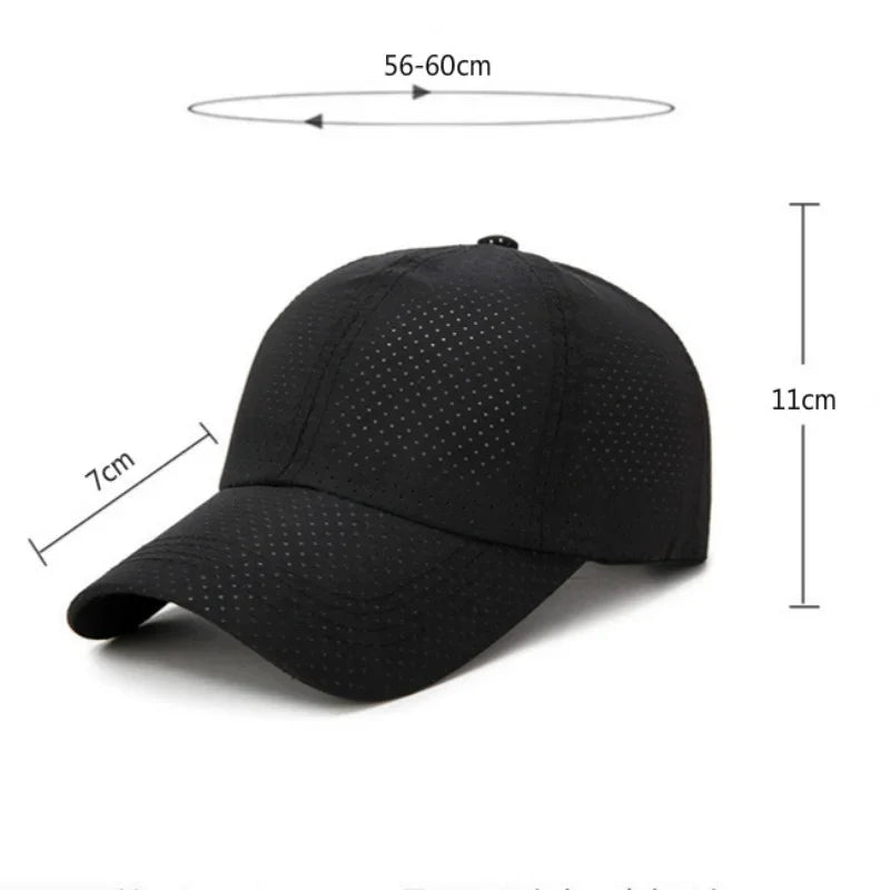 2025 New Summer Men Women Snapback Quick Dry Mesh Baseball Cap Sun Hat Bone Breathable Hats Adjustable outdoor hat