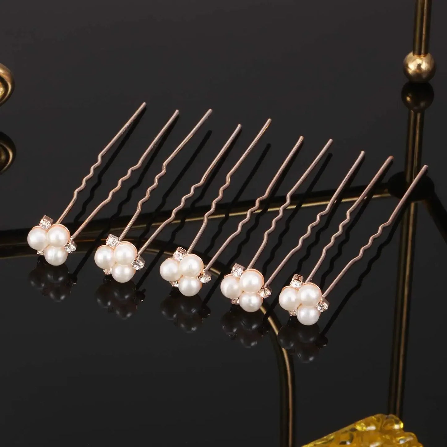 18 Pcs Pearl Hair Pins Bridal Hair Accessories Pearl Crystal Bridal Hairpin Wedding Hair Accessories Pearl Hair Pins for Brides