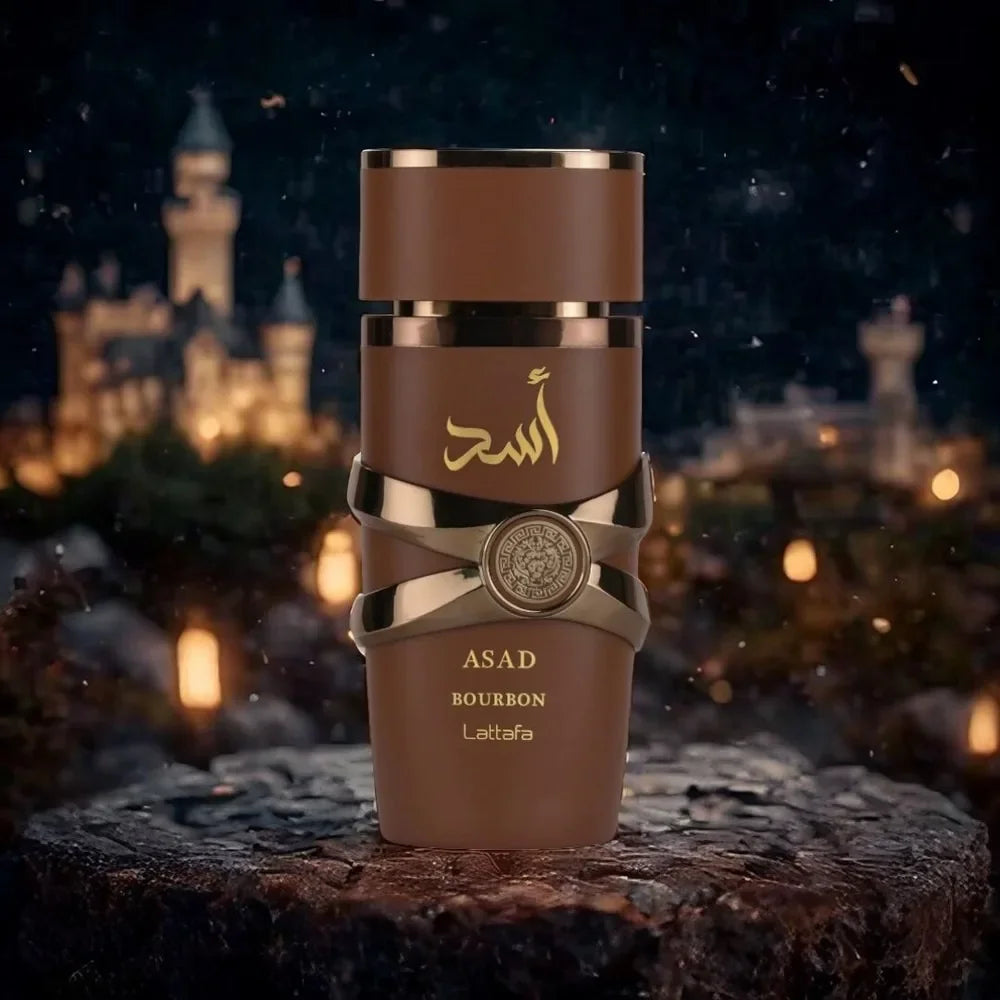 Lattafa Asad Bourbon for Unisex Eau de Parfum Spray, 3.4 Ounce / 100 ml NEW IN BOX