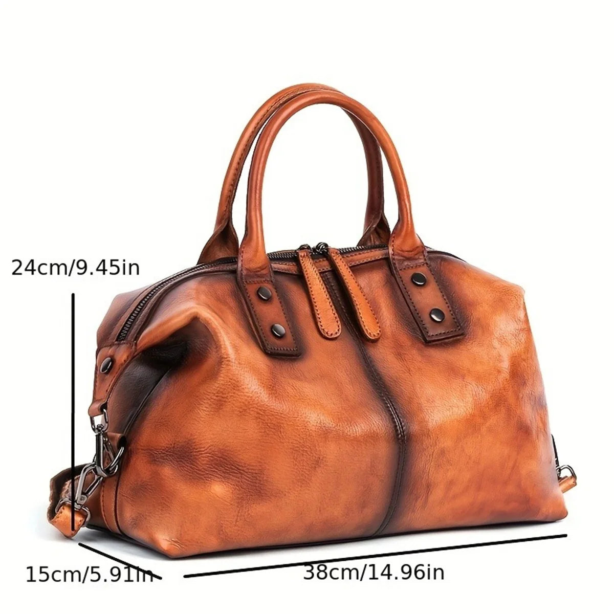 Luxurious Vintage Dumpling Shoulder Bag - Genuine Leather, Large Capacity, Top-Handle, Casual, Stylish, and Spacious Handbag