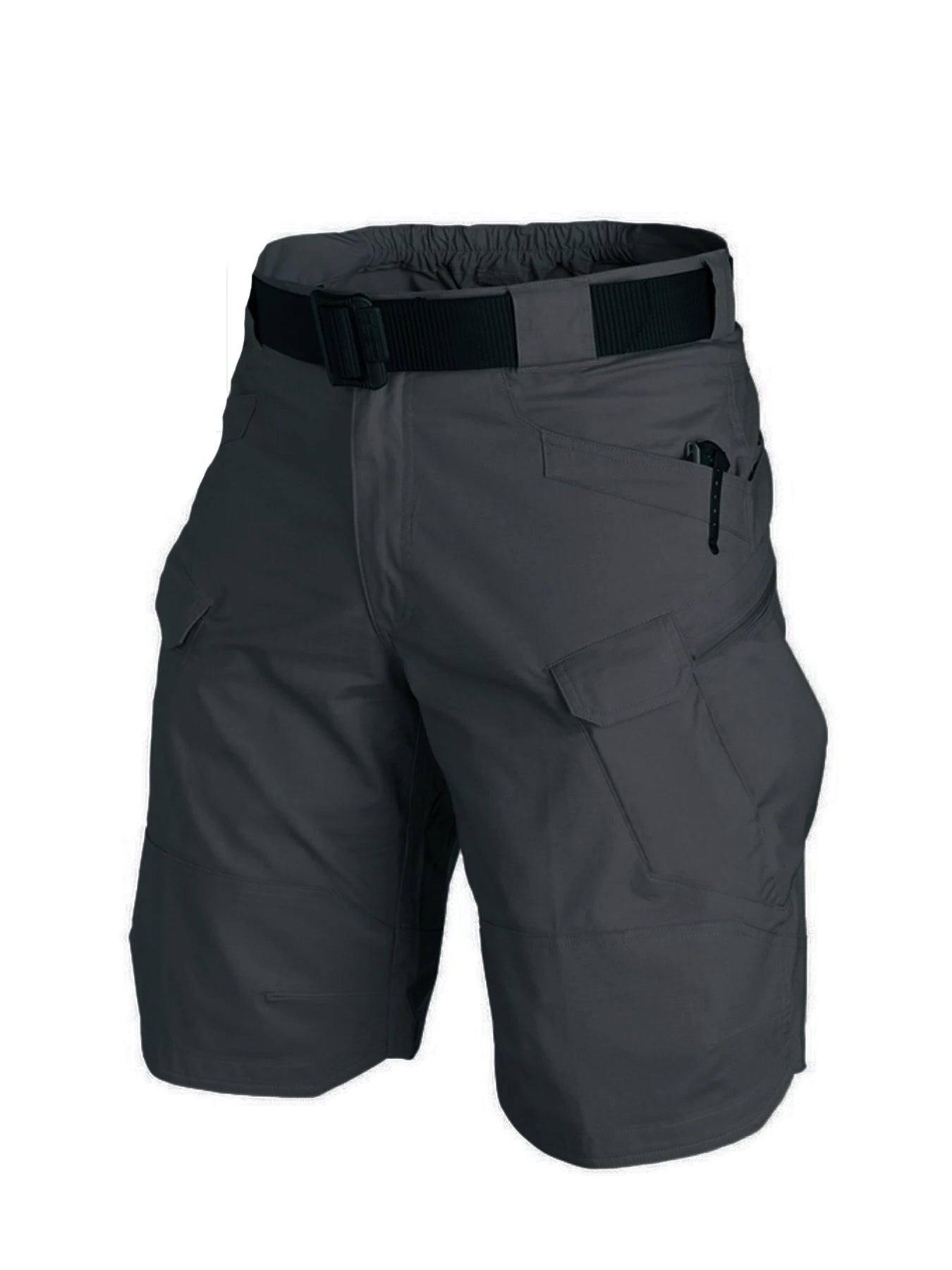 Mens Cargo Shorts Summer Tactical Cropped Trousers Outdoor Waterproof Multi-pocket Bermudas Pants Camo Ripstop Hiking