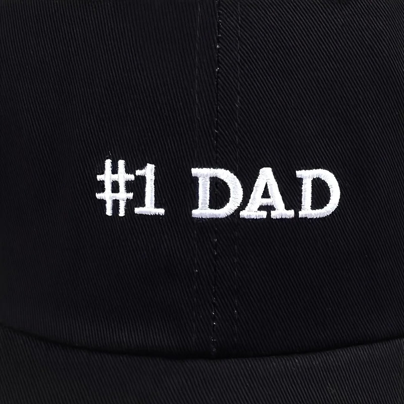 1piece Unisex #1 DAD Embroidery Baseball Caps Spring and Autumn Outdoor Adjustable Casual Hats Sunscreen Hat