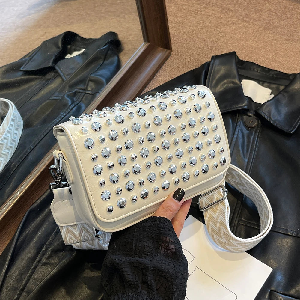 Crossbody Bag for Women With Adjustable Guitar Strap Handbag PU Leather Flap Satchel Purse Clutch Purse for Work Travel