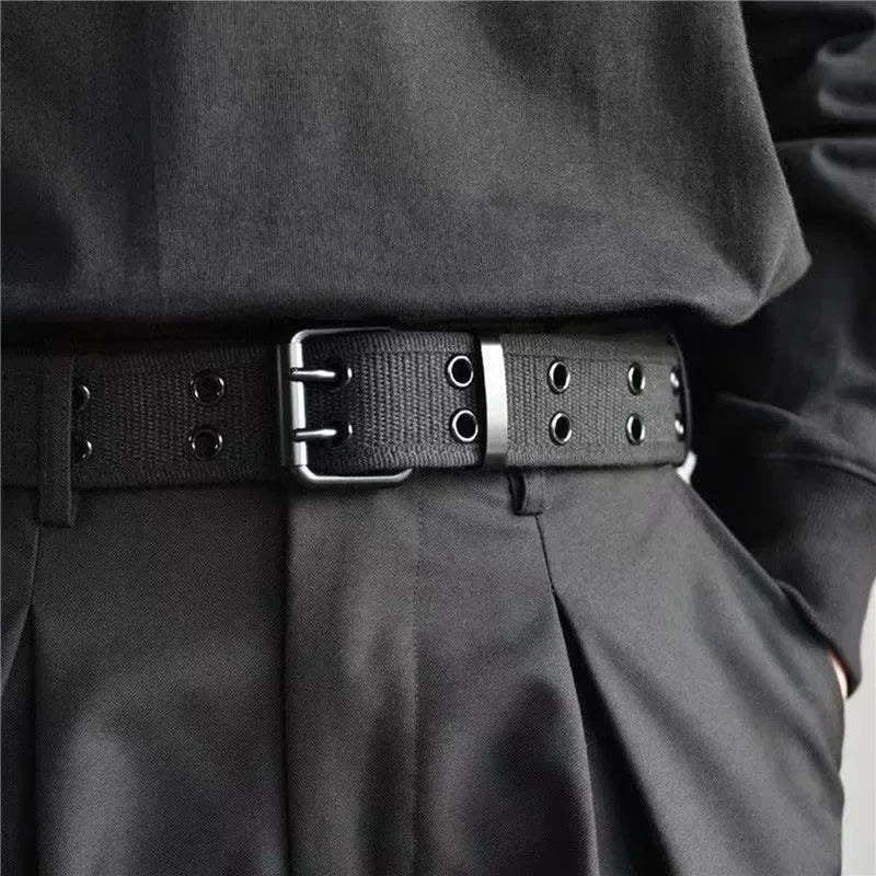 Canvas Belt For Men Luxury Metal Pin Buckle Army Tactical Nylon Braid Belts For Women Jeans High Quality Military Strap Male