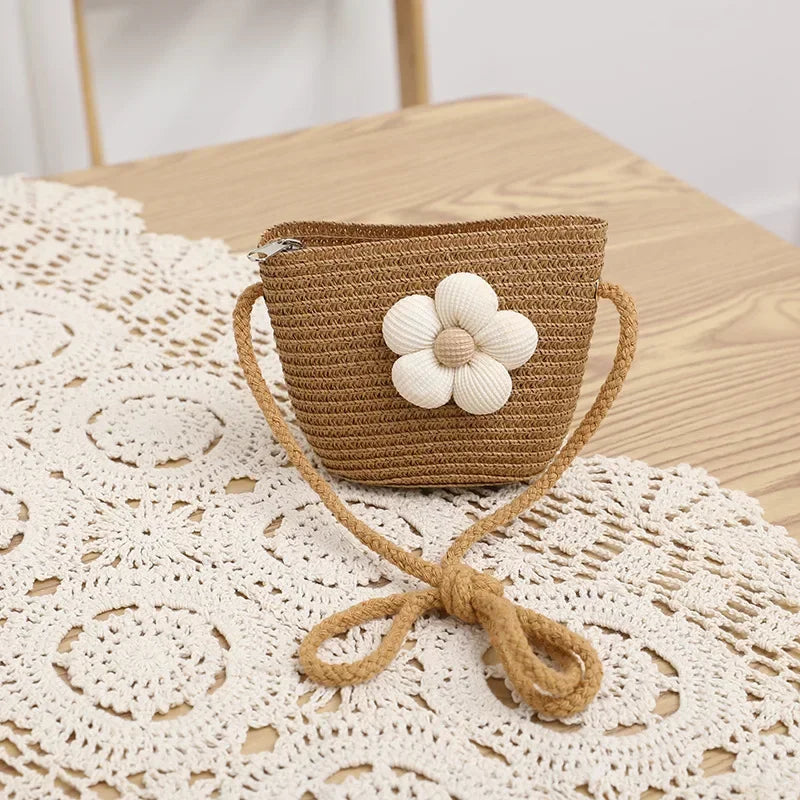 Summer Baby Girl Straw Hat Solid Color Lace Ruffle Kids Fisherman Cap Outdoor Beach Caps Sunshade Wide-brim Bucket Hats