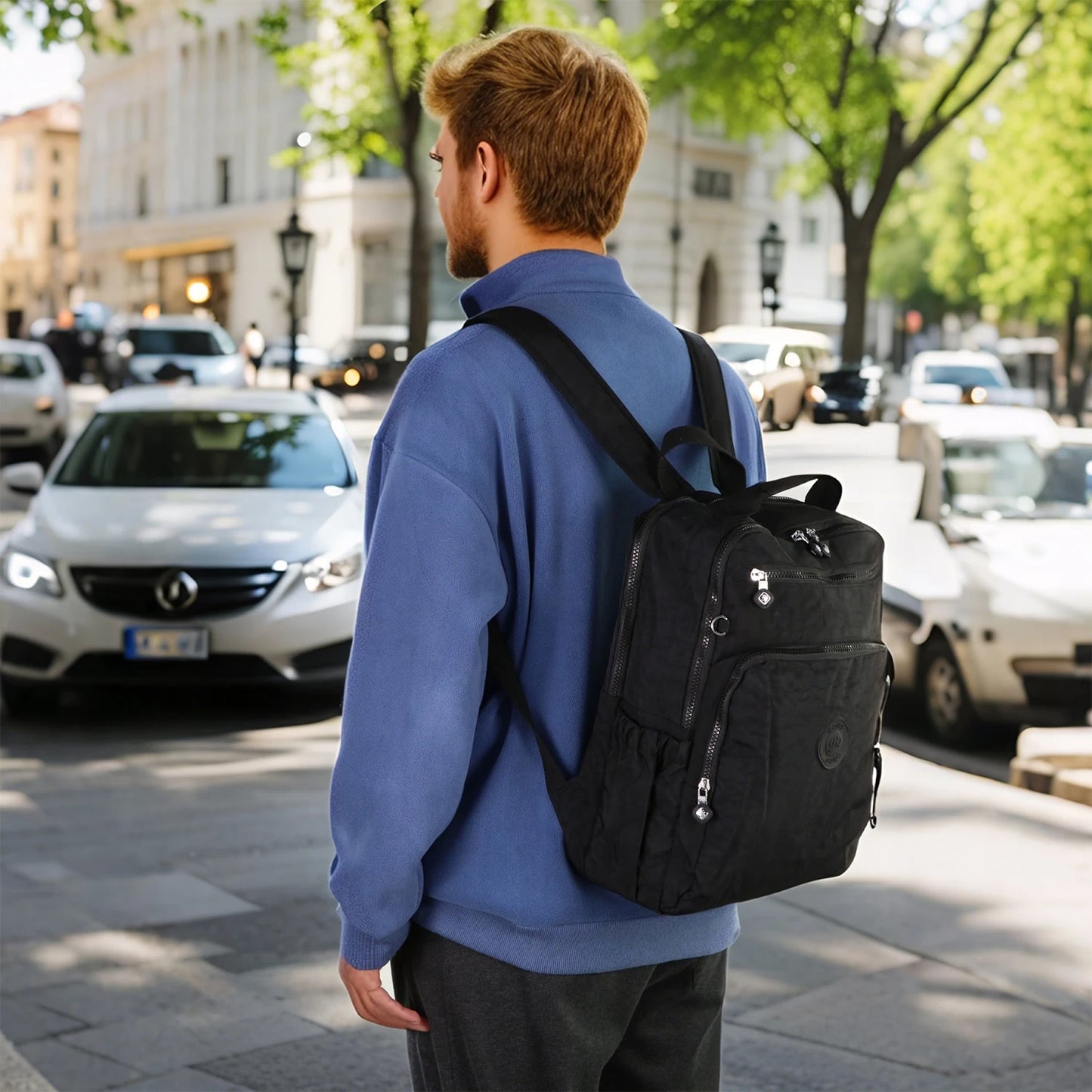 Men's Travel Laptop Backpack TSA Approved Cabin Travel Bag Rucksack Anti-Theft Carry-On Back Bag for Students Hiking Waterproof