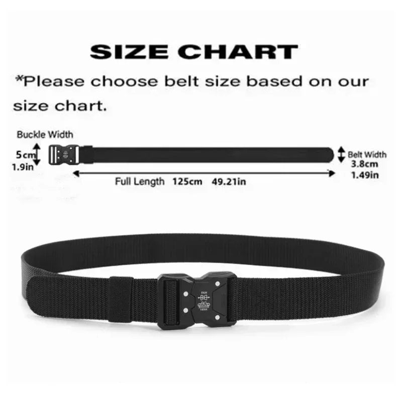 High Quality Tactical Belt Outdoor Work Training Belt Woven Belt Canvas Tactical Military Multi Function Combat Belt Denim Belt