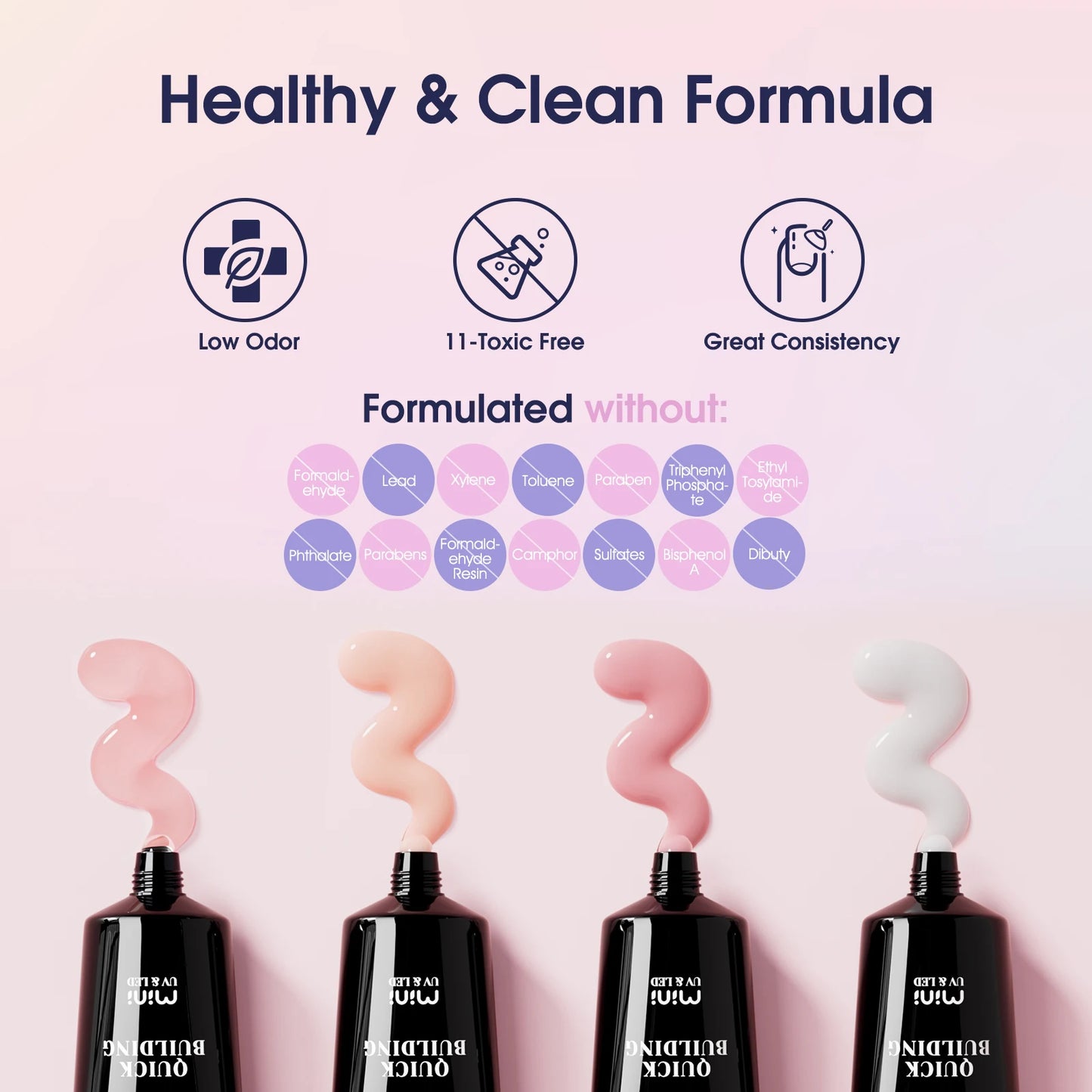 ROSALIND Poly Nail Gel Kit with Mini UV Nail Lamp Crystal Gel for Nail Strengthener Design