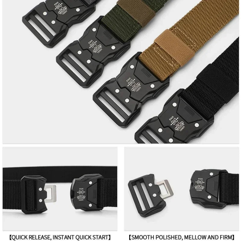 High Quality Tactical Belt Outdoor Work Training Belt Woven Belt Canvas Tactical Military Multi Function Combat Belt Denim Belt