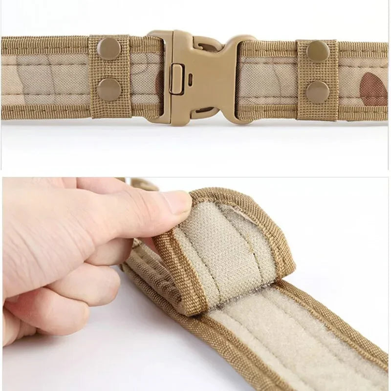 New Convas Belts Quick Release Tactical Belt Fashion Men Canvas Waistband Outdoor Hunting Camouflage Waist Strap