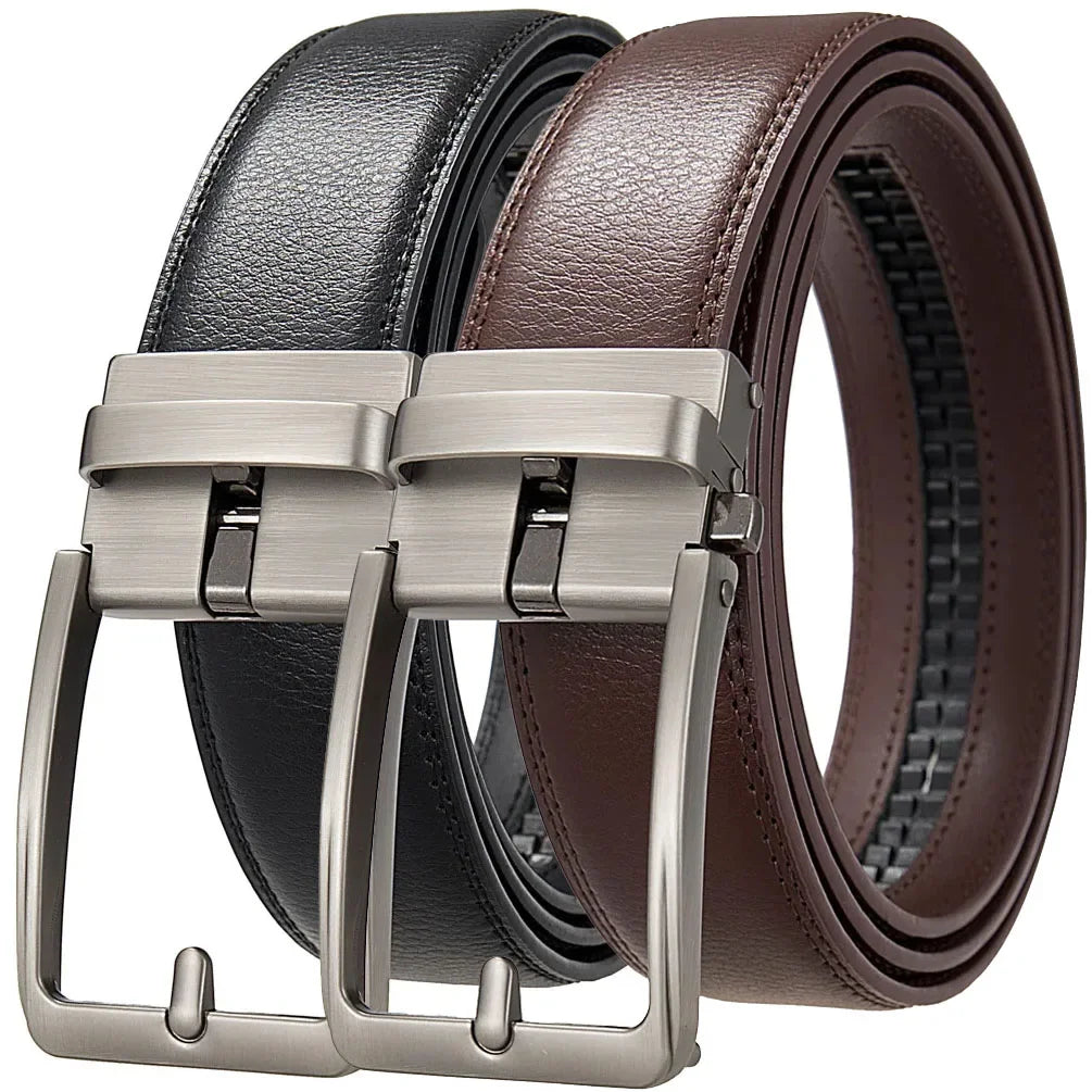 Genuine Leather Belts for Men Luxury Brand Designer Fashion Automatic Buckle Men's Jeans High Quality Waist Male Strap